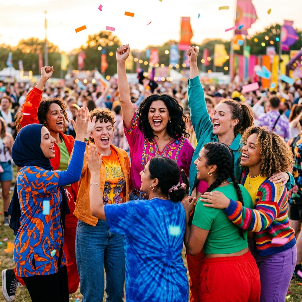 Celebrating women at an event